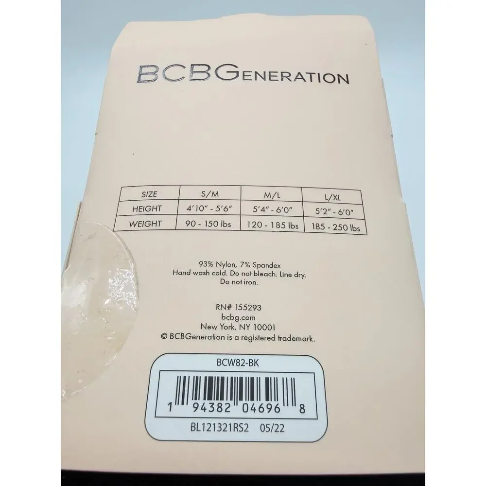 BCBG Generation Opaque Tights 2 Pack Women's Size S/M Black NEW In Pack